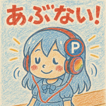 イヤホンを聞きながらはあぶないよ！