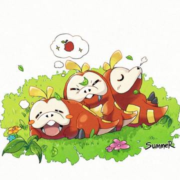 晒太阳的呆火鳄们