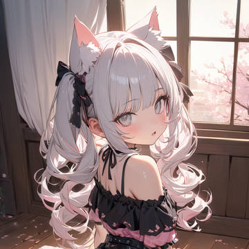銀髪にゃん娘のあべりあさん
