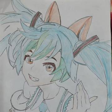 猫(狐?)耳初音
