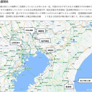 原作モデル地の位置関係