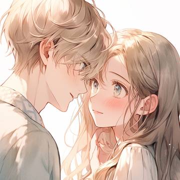 見上げるペア画