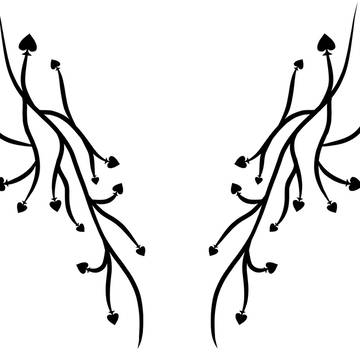 V-line QOS vine tattoo