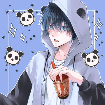 パンダモチーフ男子