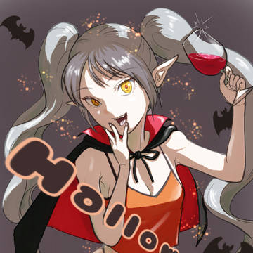 ハロウィンイラスト:バンパイヤレディ
