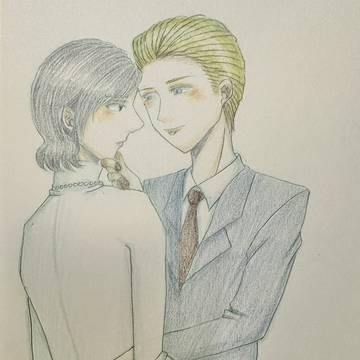 夢絵・キャルと夢主。