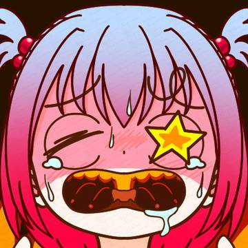 供養するイラスト「辛いもの食べて泣く少女」