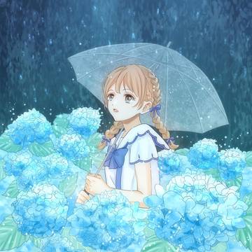 雨の日の紫陽花