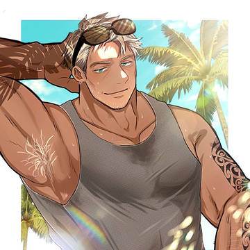 おじと海と脇🏝️