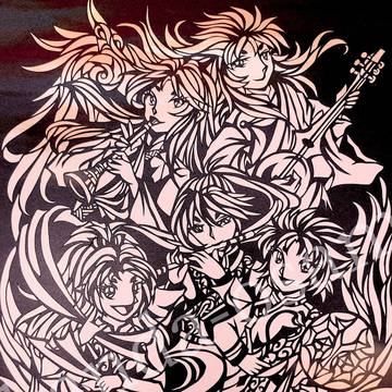 2025牡羊座月間の切り絵・下絵