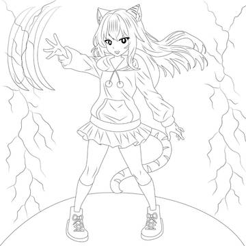 Sketch of akemi in a vr