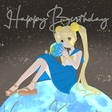 ヴィヴィちゃん誕生日イラスト