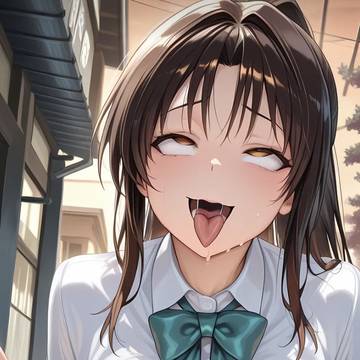 閲覧注意。屋外で脱糞する女子高生。