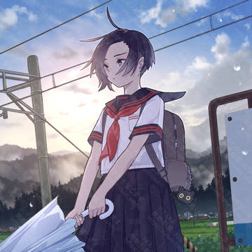 雨上がりの駅