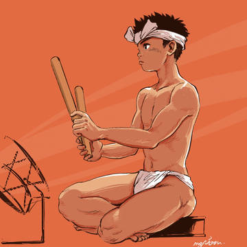 太鼓を叩く少年