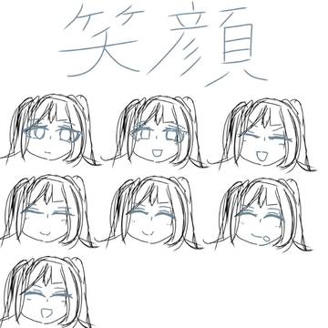 キャラの表情練習&顔付き