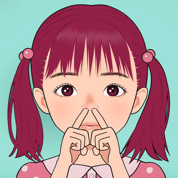 両鼻ほじり