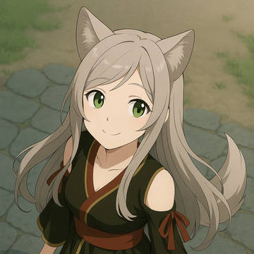 見上げる　狼宮こまち　オリキャラ