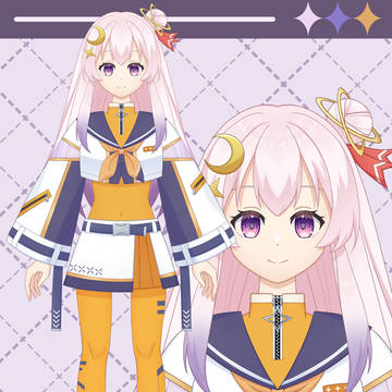 Vtuber用モデル：キラキラ宇宙ガール
