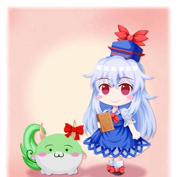 「おでかけ★亀城祭(仮)」ポストカード用イラスト慧音&すくすく