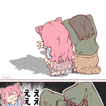 流行りの影猫ポーズやったら裏切られたえななん