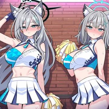 Shiroko and Kuroko (cheerleader)
