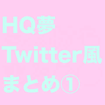 HQ夢Twitter風まとめ①