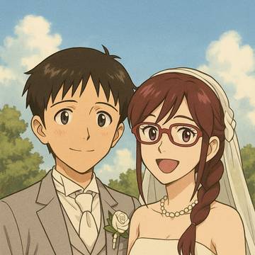 碇夫妻結婚写真