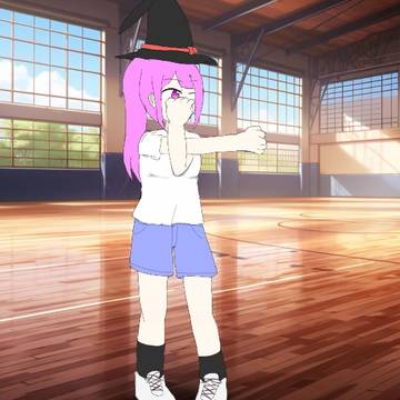 体操服姿の水島秋葉