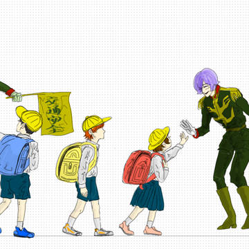 緑のおじさんと紫のお兄さん