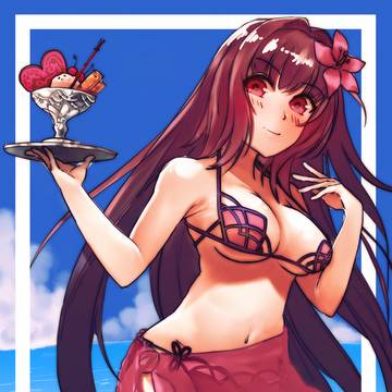 スカサハと海にて