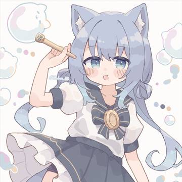 しゃぼん使いねこ