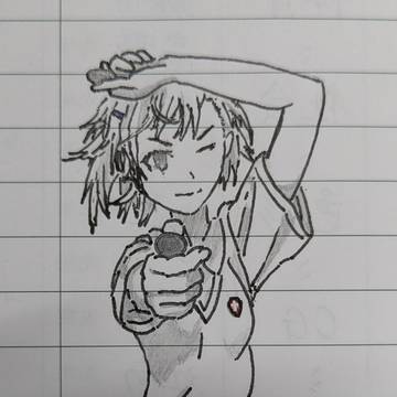 日直日誌に落書きで描いた御坂美琴