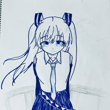 初音ミク描いてみたー！