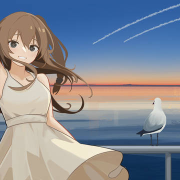 yoohee on beach