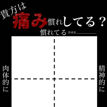 貴方は痛み慣れしてる？