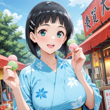 夏祭りな直葉ーソードアートオンライン