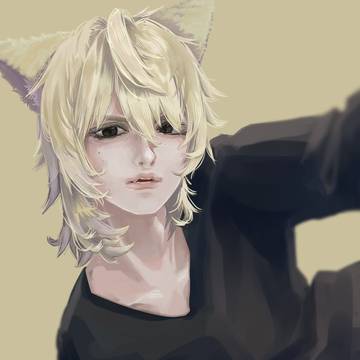ケモ耳金髪ウルフ