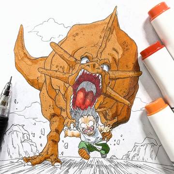 とけた氷の中に恐竜がいたら玉乗りしこみたいよね