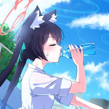セリカ「ちょっと休憩‼️のど渇いた〜💦」