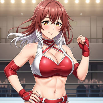 AI生成女子プロレスラー
