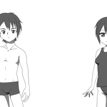 少年と少女の挿げ替え