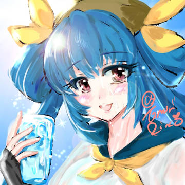 ディズィーちゃんもお水休憩