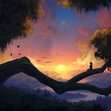 Admiring the sunrise