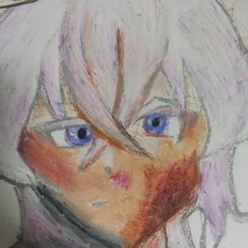 クレヨンで描いてみましたオリキャラです