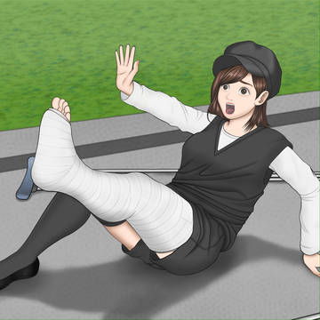 ギプス女子 ピンチ