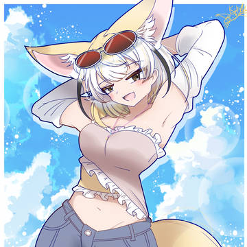 夏場のフェネック