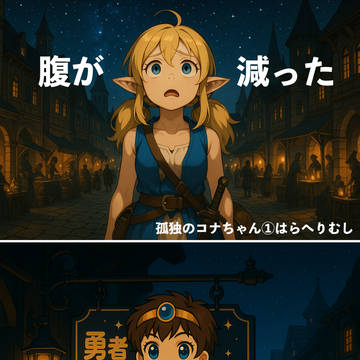 ①はらへりむし【孤独のコナちゃん】