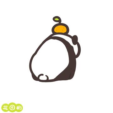 🍊みかんが落ちないように、じっとしてるだけ。