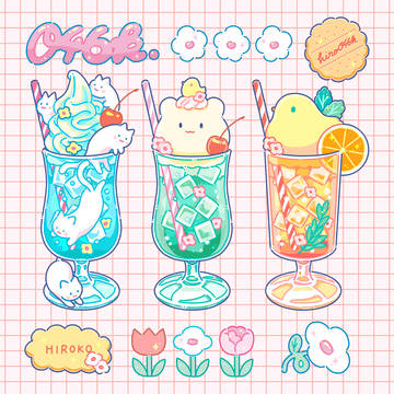 クリームソーダ×3